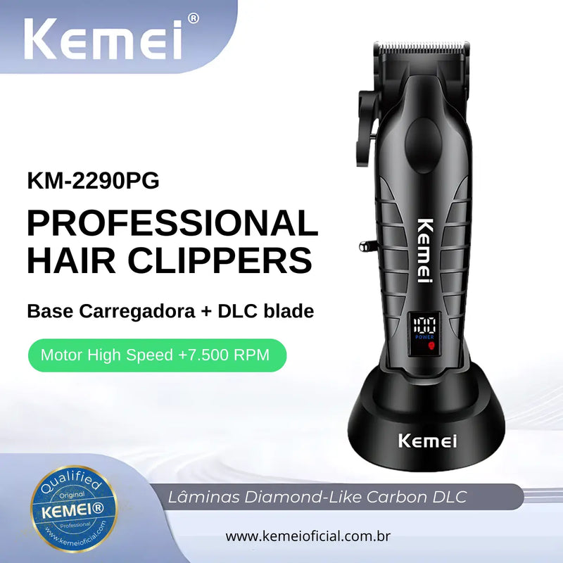 Máquina de Corte 10w com Base Carregadora Km-2290PG | Kemei ®