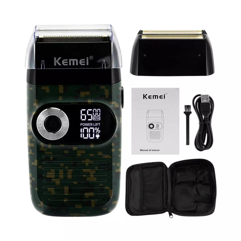 Barbeador Elétrico Km-2027 + Máquina de Acabamento Km-9163 | Kemei ®