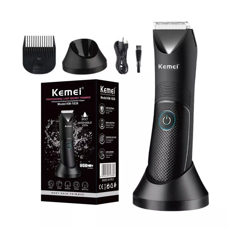 Aparador À Prova D'agua IPX7 Km-1838 + Barbeador Elétrico Km-1112 | Kemei ®