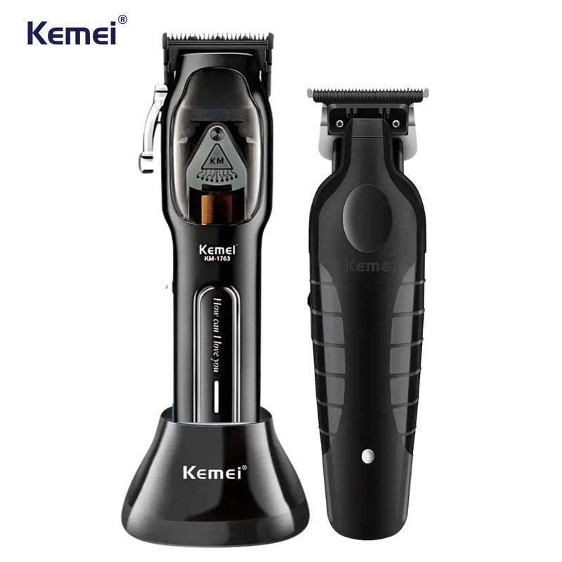 Máquina de Corte 10w Km-1763 + Máquina de Acabamento 5w Km-2299 | Kemei ®