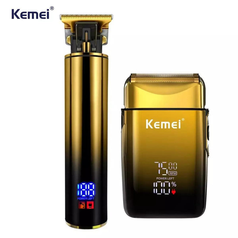 Máquina de Acabamento + Barbeador Profissional Km-2131 | Kemei ®