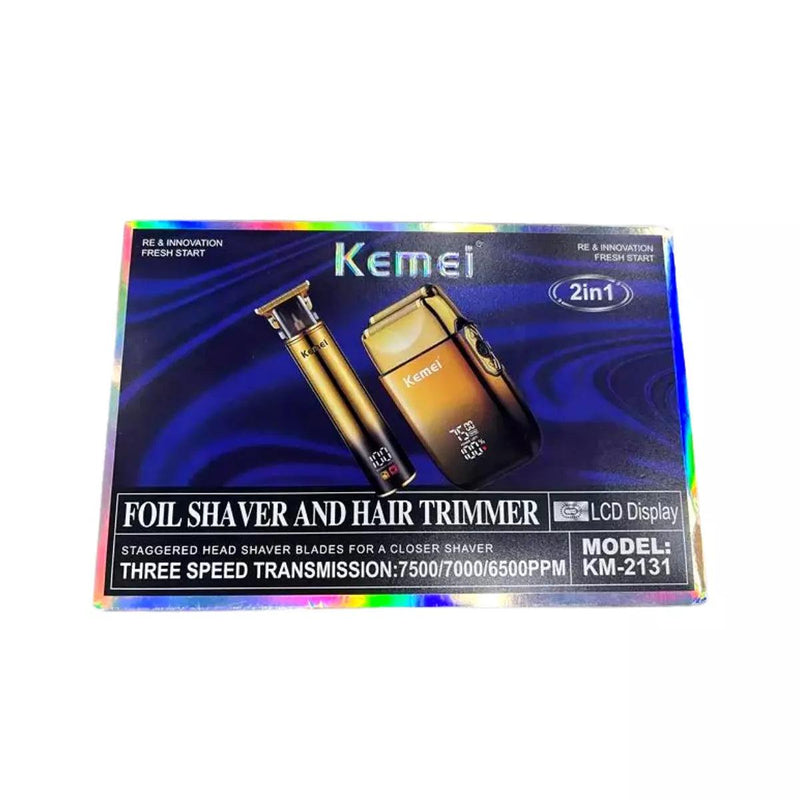 Máquina de Acabamento + Barbeador Profissional Km-2131 | Kemei ®