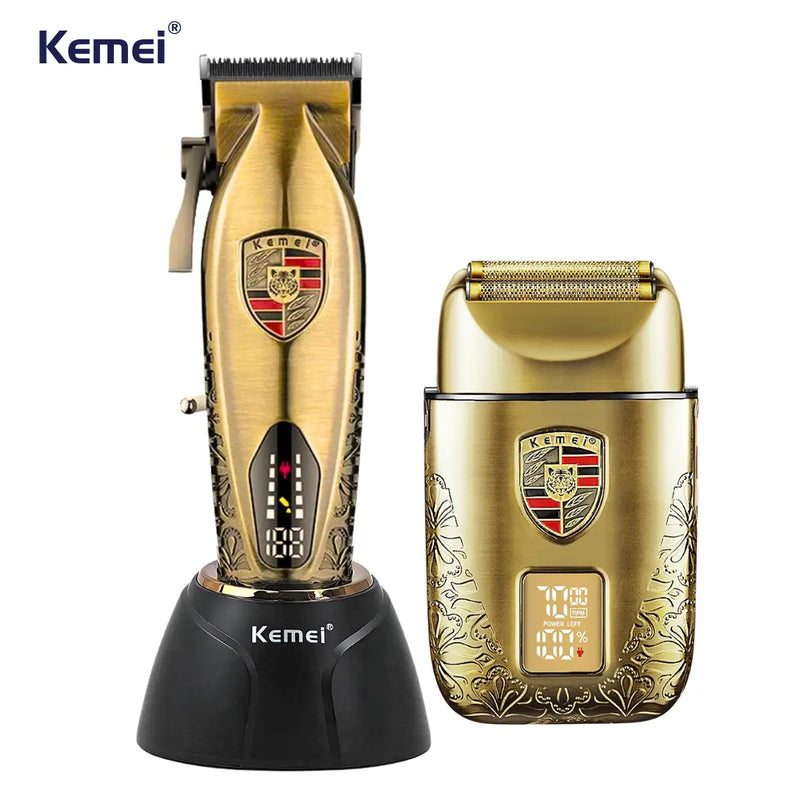Máquina de Corte 10w com Base Km-2230 + Shaver 3x Velocidades Km-T93 | Kemei ®