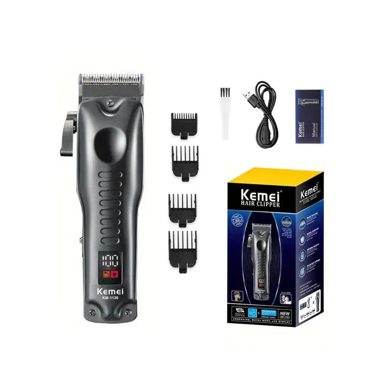 Máquina de Cortar Cabelo 8w Profissional Km-1136 | Kemei ®