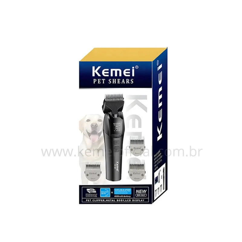 Máquina de Tosa Profissional Pet Clipper 4x lâminas Km-1857 | Kemei ®