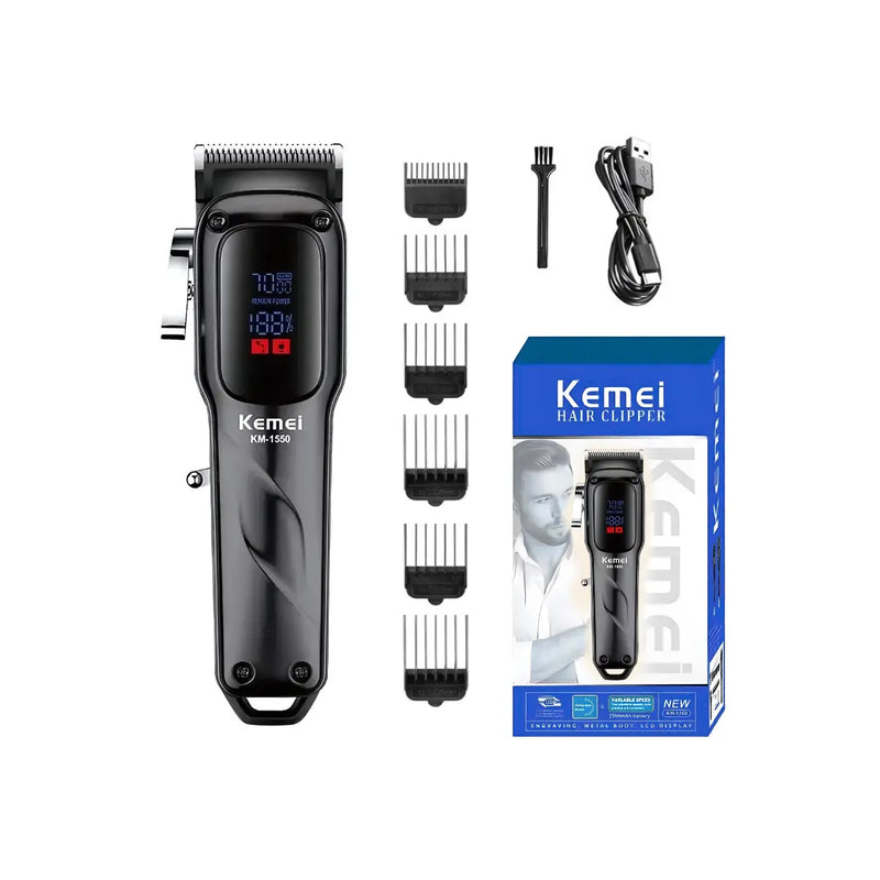 Máquina de Cortar Cabelo Profissional Km-1550 | Kemei ®