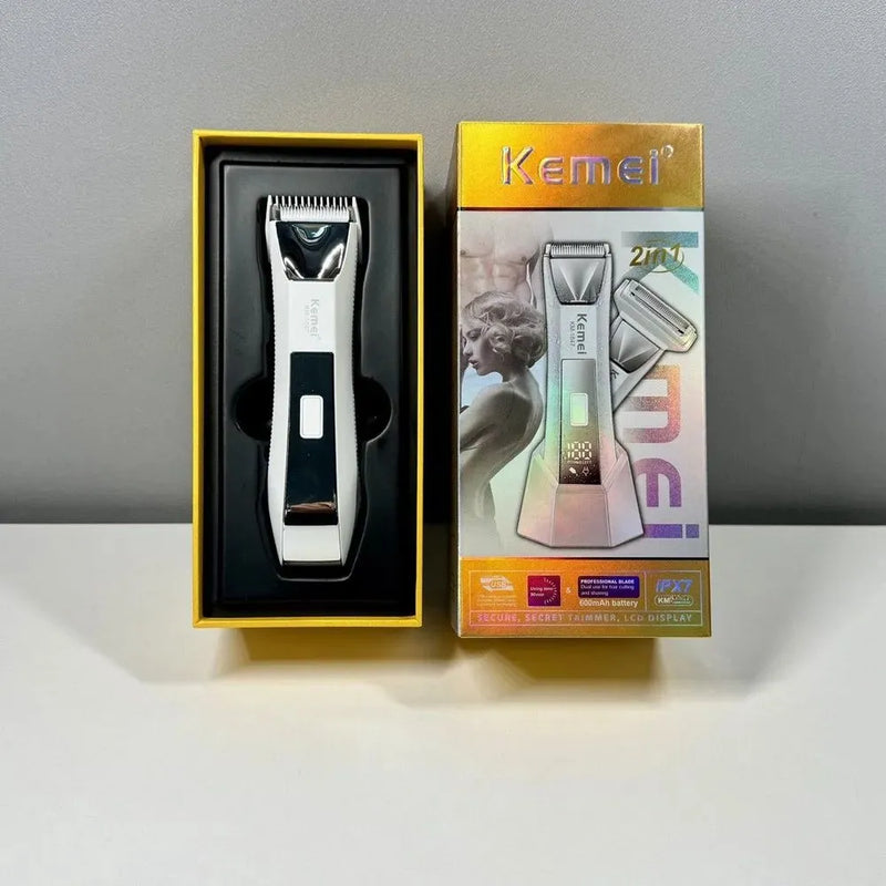 Máquina de Acabamento 0Gap Km-2299 + Aparador Intimo IPX7 Km-1847 | Kemei ®