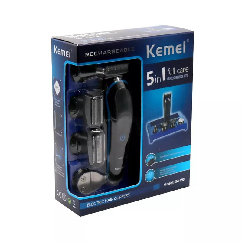 Aparador de Pelos 5 em 1 Grooming Kit Km-690 | Kemei ®