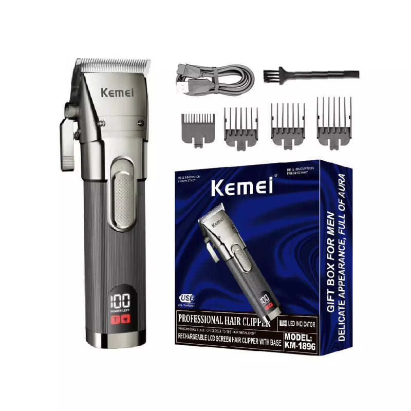 Kit Lançamento 2023 Máquina de corte Km-1896 + Shaver TX8 | Kemei ®