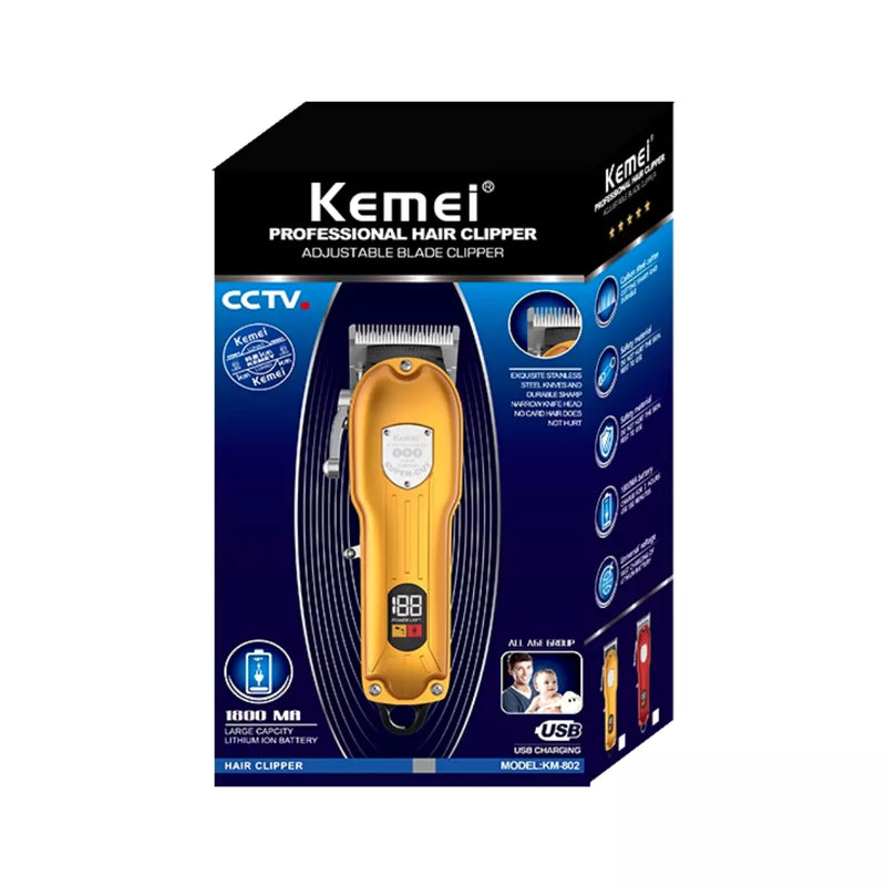 Máquina de Cortar Cabelo 10w Profissional Km-802 | Kemei ®