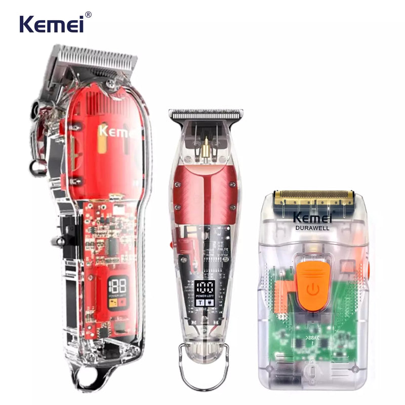Máquina de Corte Km-1761 + Máquina de acabamento Km-ng204 + Shaver Km-Ng987 | Kemei ®
