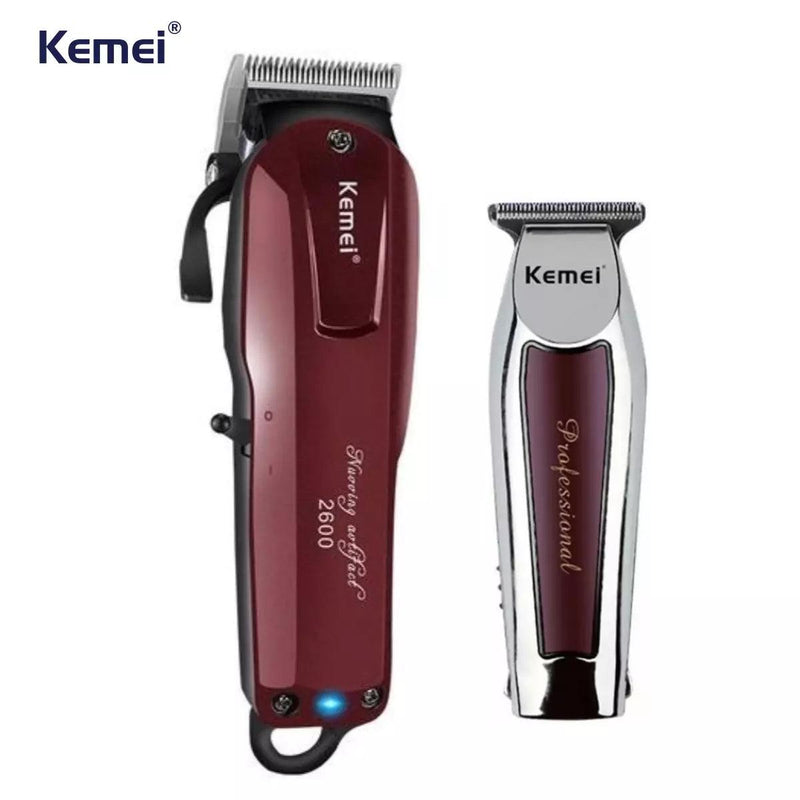 Máquina de Corte 9w Km-2600 + Máquina de Acabamento Km-9163 | KEMEI ®