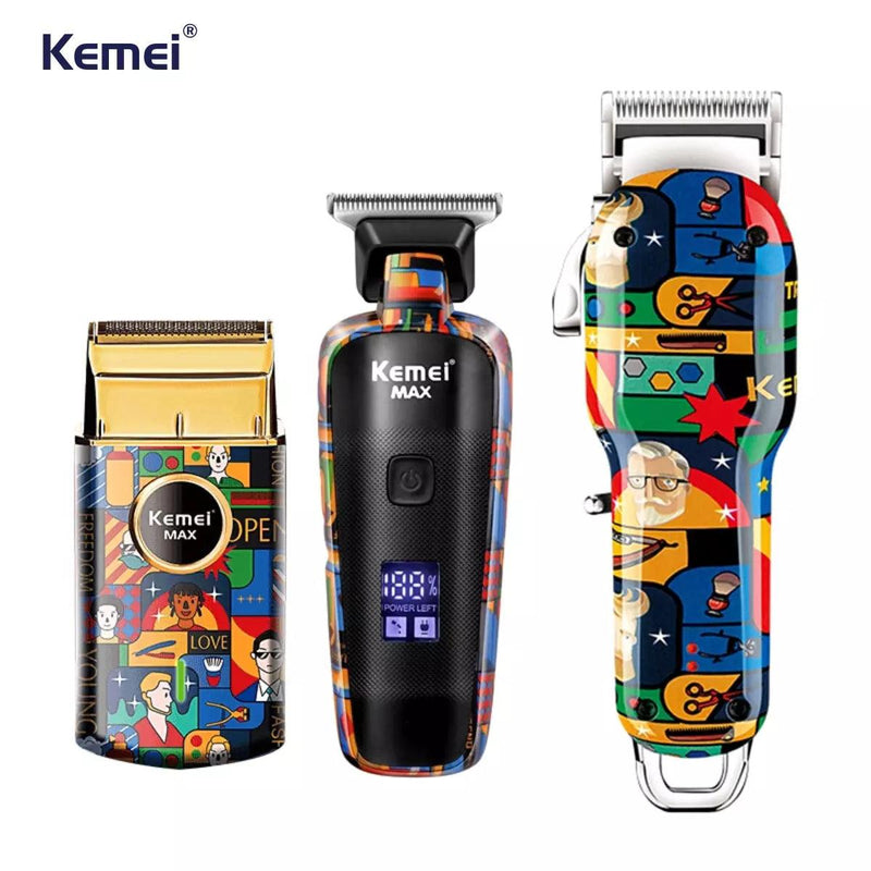 Kit Max 3 máquinas Km-Max2092 + Km-Max5090 + RS7098 | Kemei ®